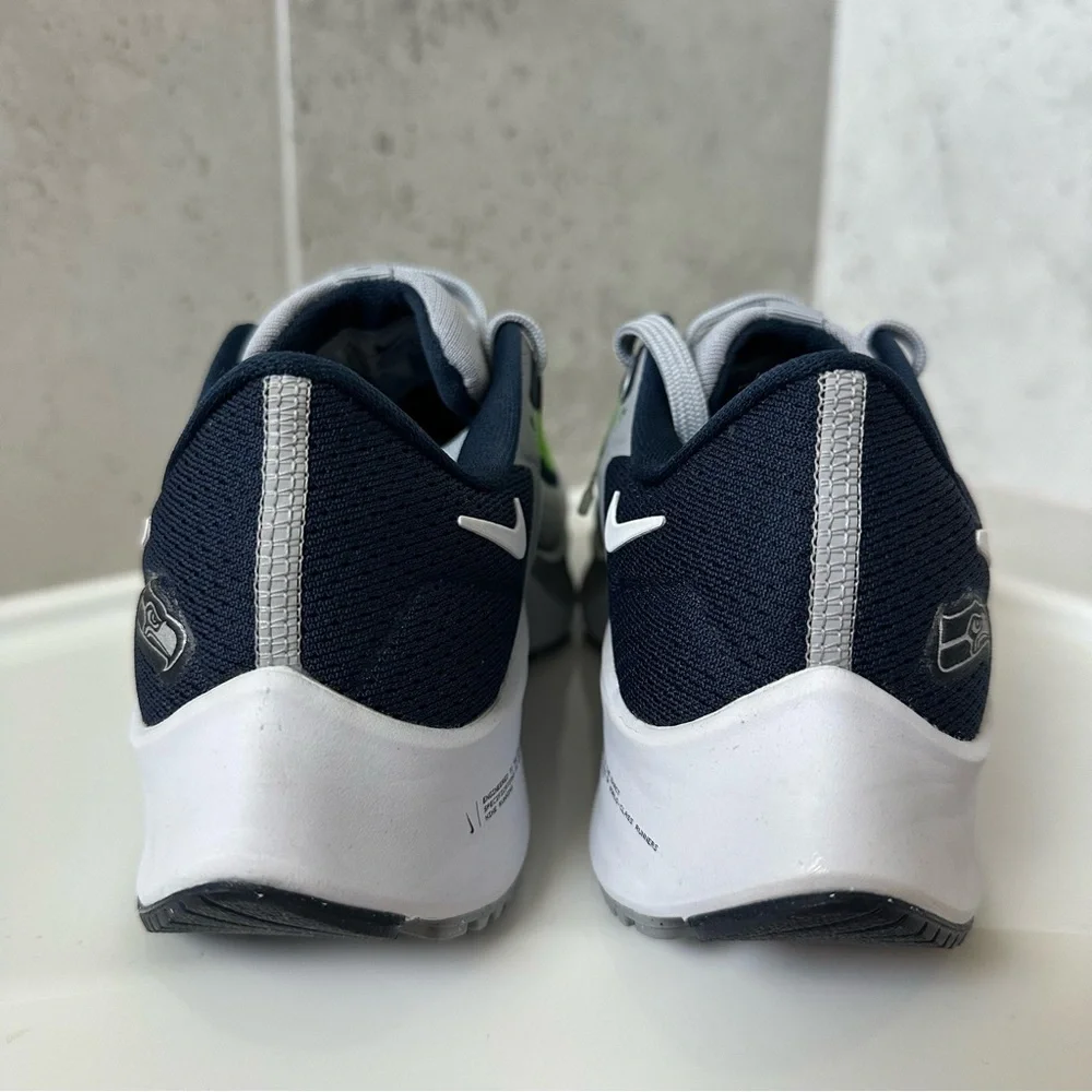 Nike Air Zoom Pegasus 38 Seattle Seahawks NFL Shoes Size 3.5 Youth